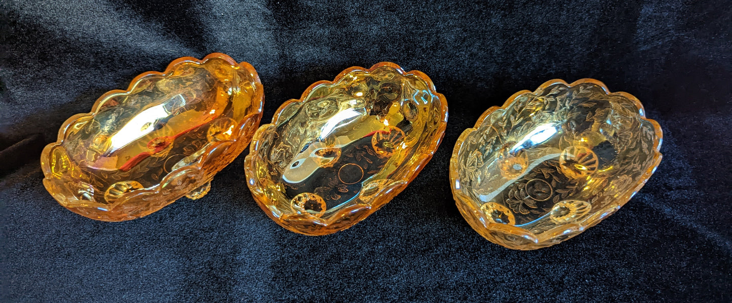 Jeannette Floragold Vintage Candy Dishes (3)