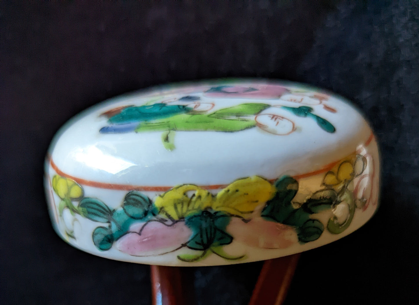 Antique 1900's Famille Rose Porcelain Paste Box Dish