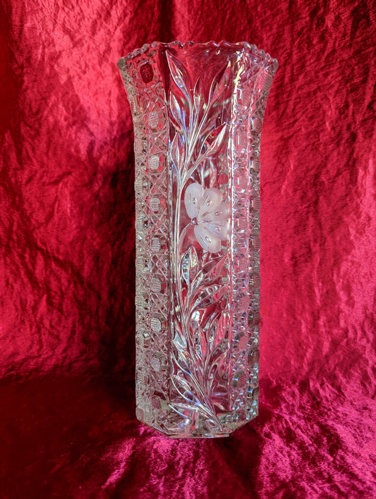 Vintage Pressed Glass Vase