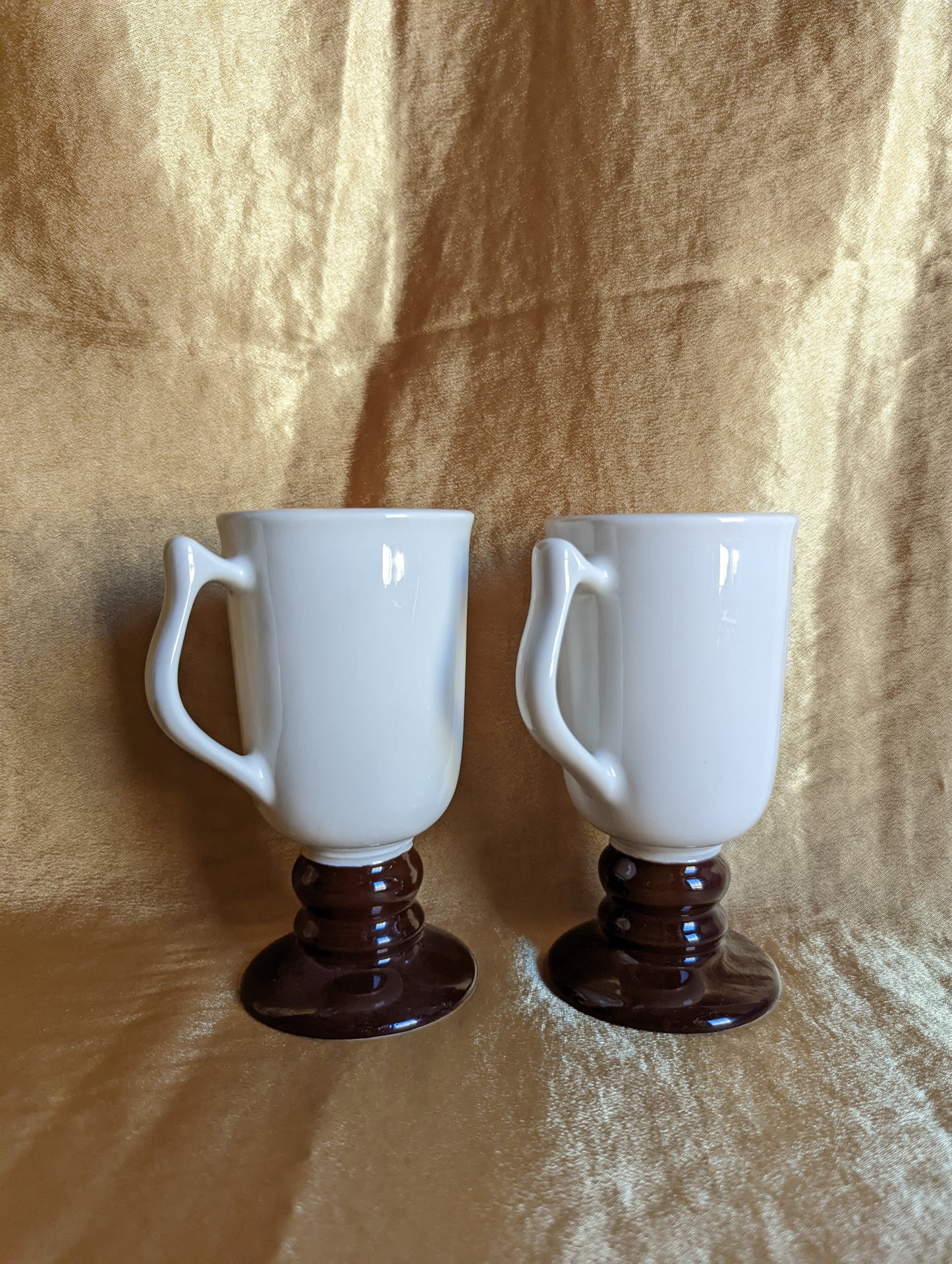 Hall Brown Stem Irish Coffee Vintage Mugs