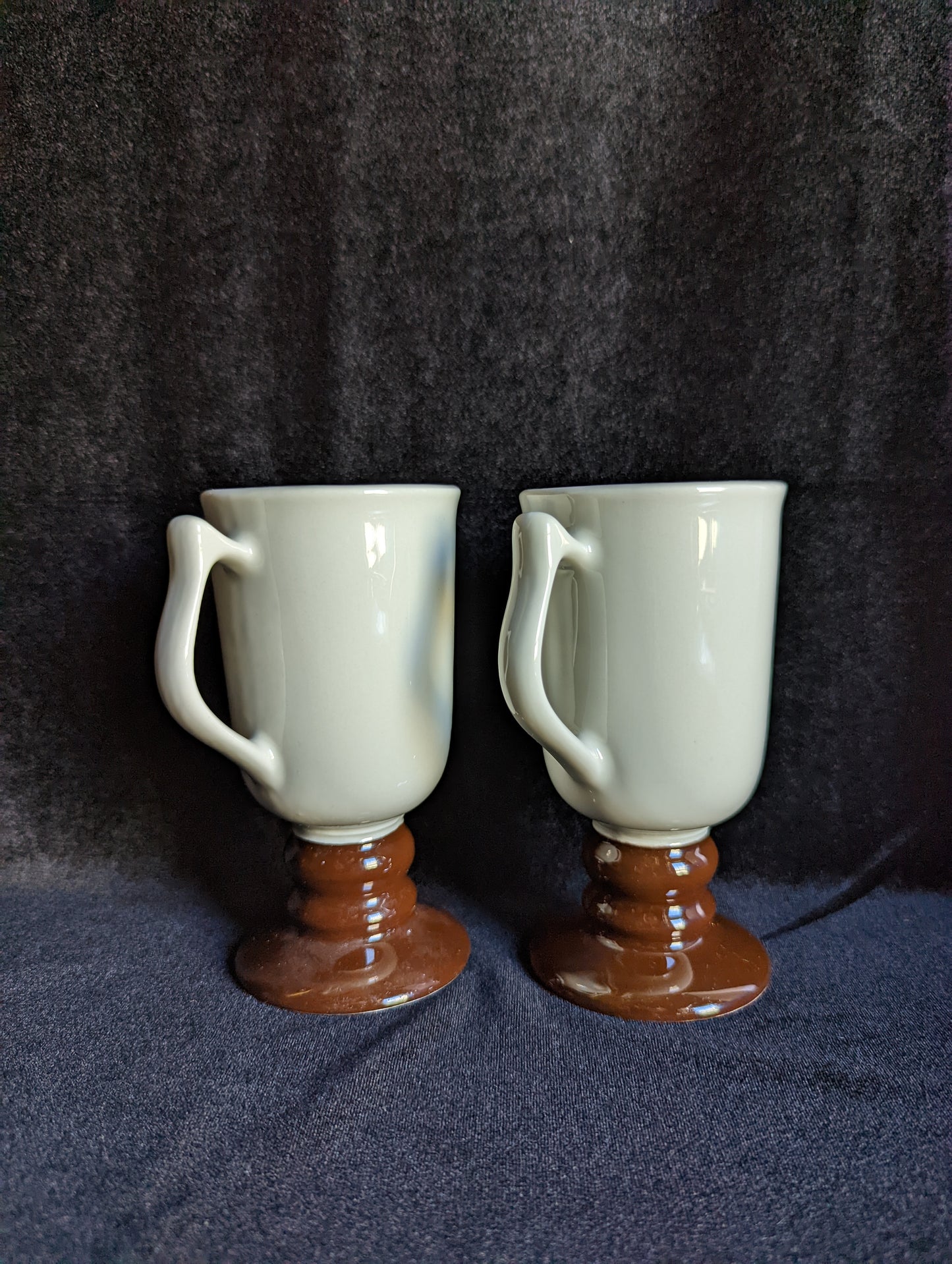 Hall Brown Stem Irish Coffee Vintage Mugs