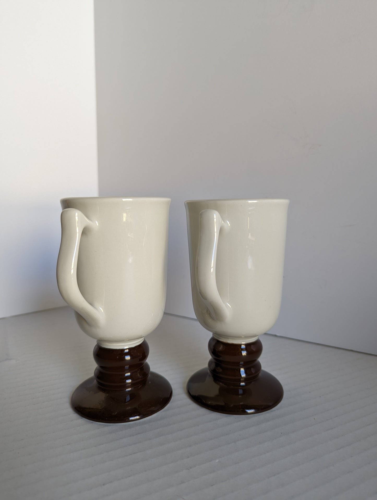 Hall Brown Stem Irish Coffee Vintage Mugs