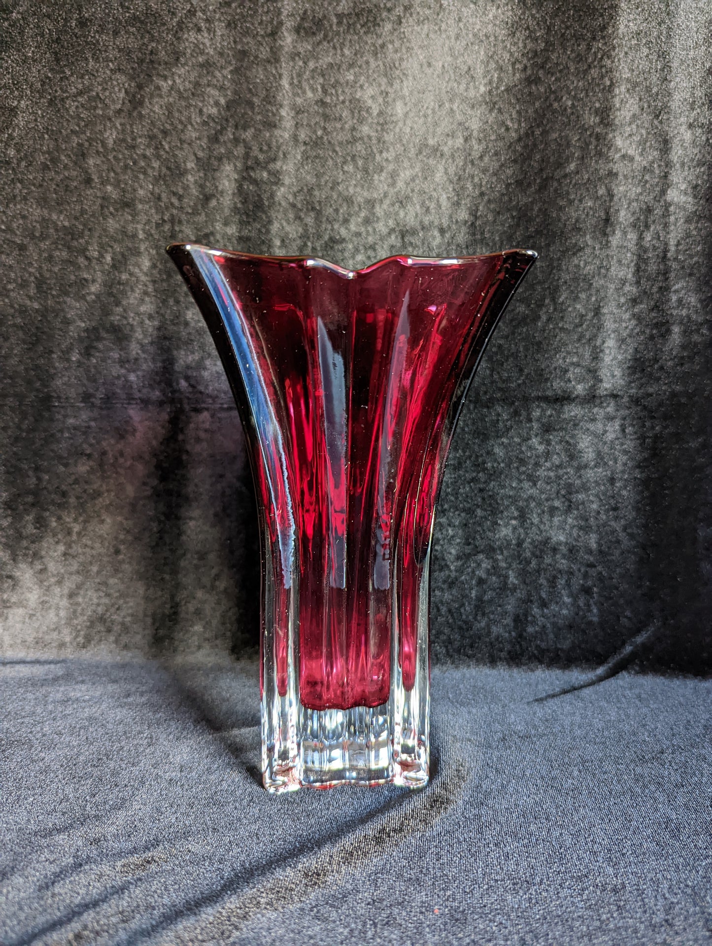 Vera Wang FTD Cranberry Colored Vase