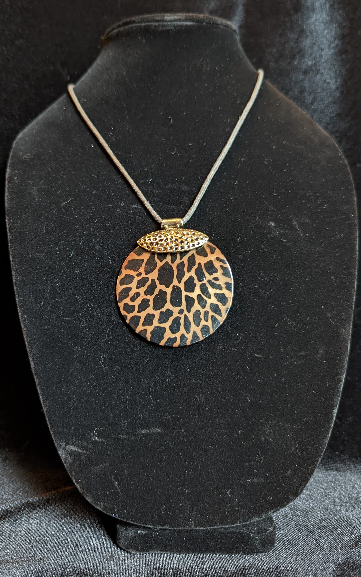 Lucite Vintage Animal Print Necklace