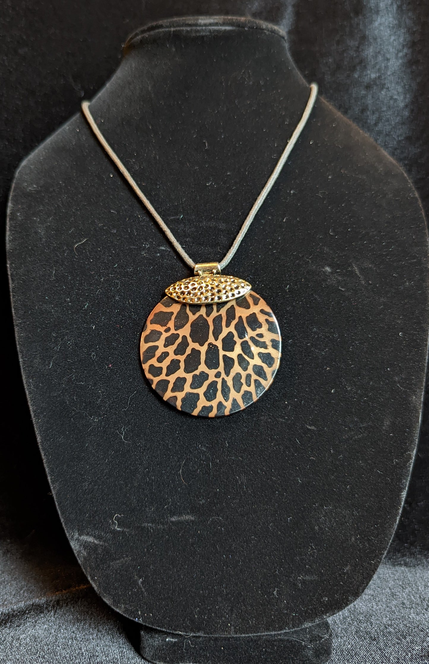 Lucite Vintage Animal Print Necklace