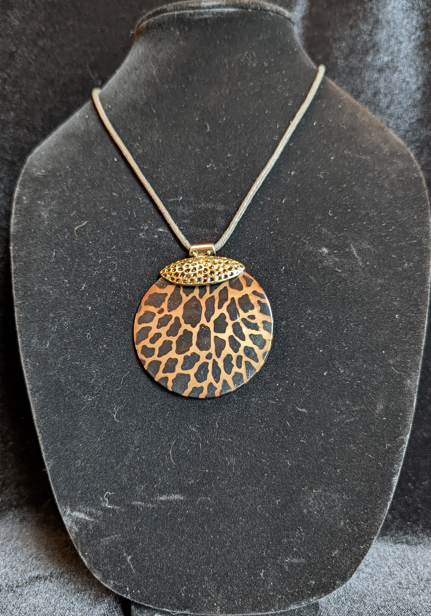 Lucite Vintage Animal Print Necklace