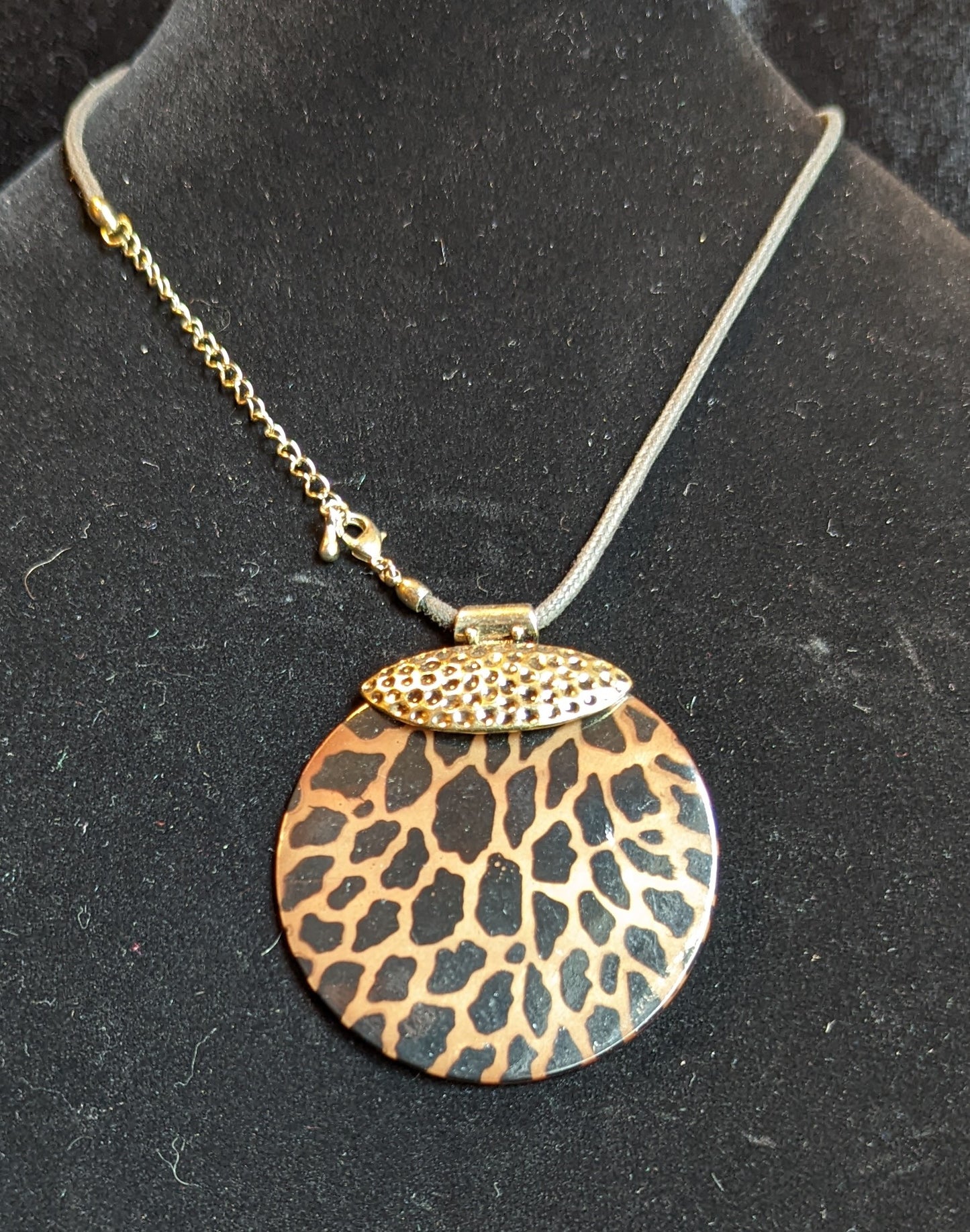 Lucite Vintage Animal Print Necklace