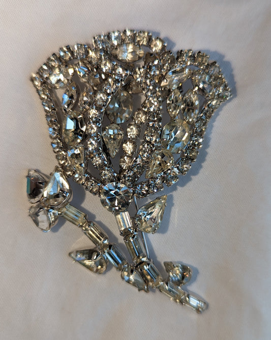 Rhinestone Brooch Statement Piece