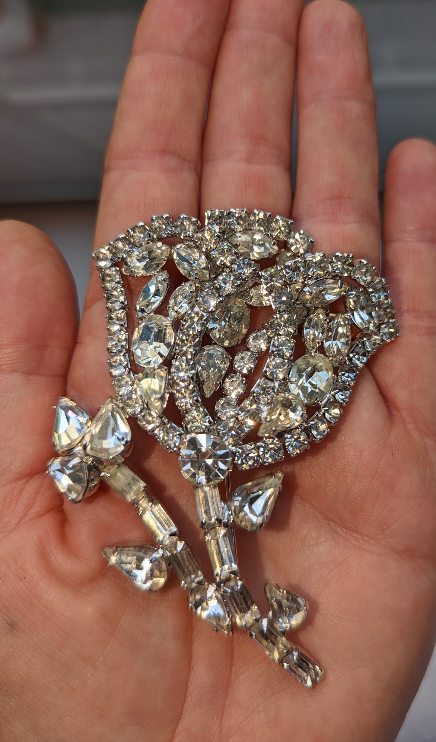 Rhinestone Brooch Statement Piece