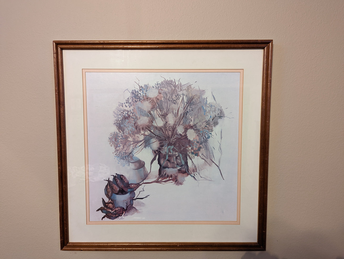 Florence Love Vintage Lithograph "Flowers and Pods"