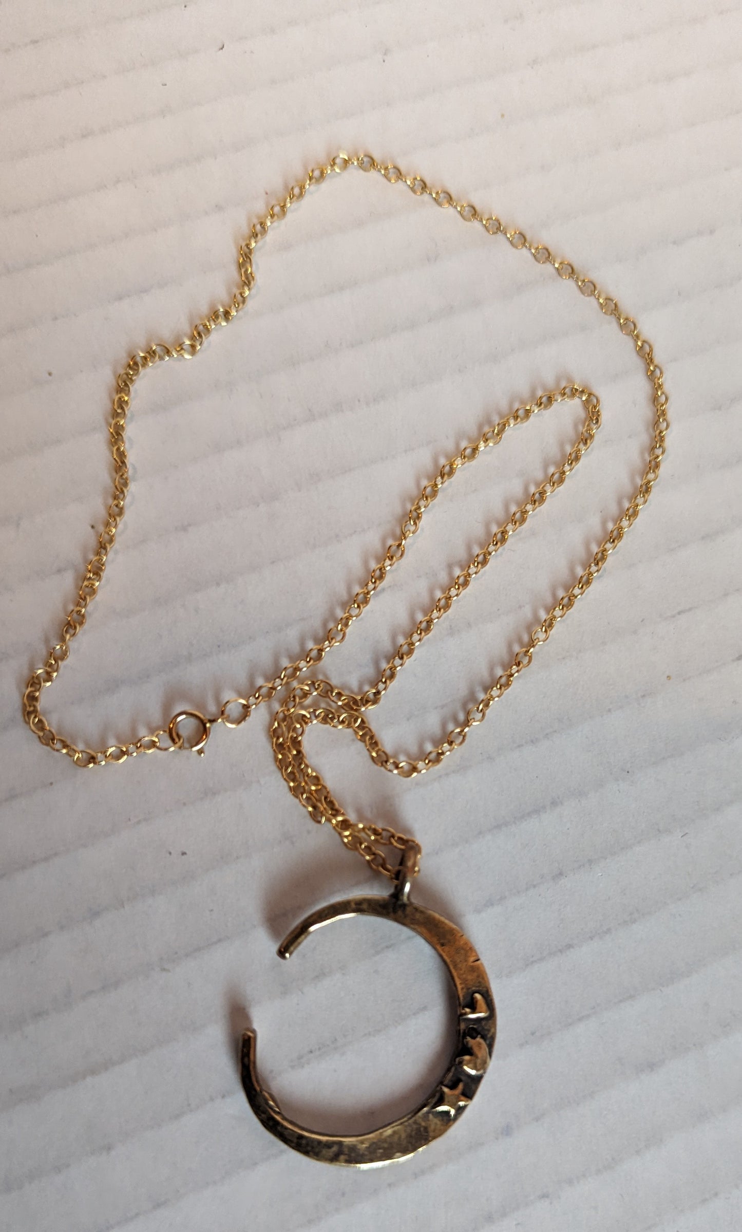 Crescent Moon Diamond Necklace