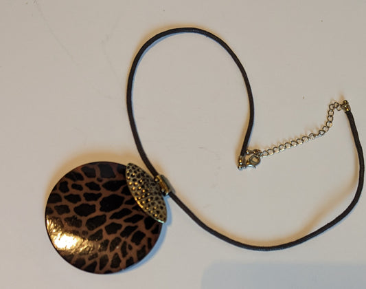 Lucite Vintage Animal Print Necklace