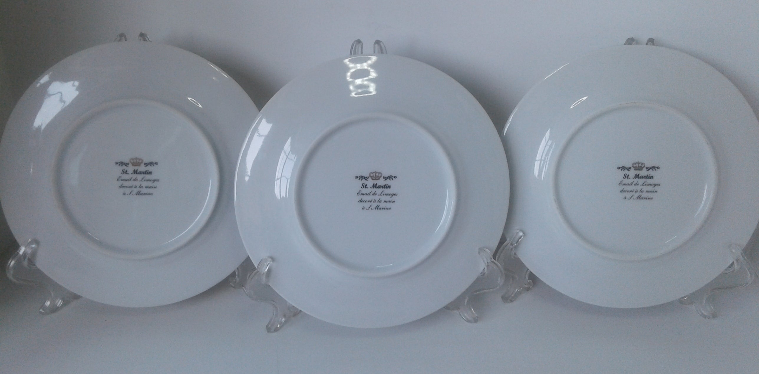 St. Martin Email de Limoges Plates (3) – Nauna's Vintage Corner