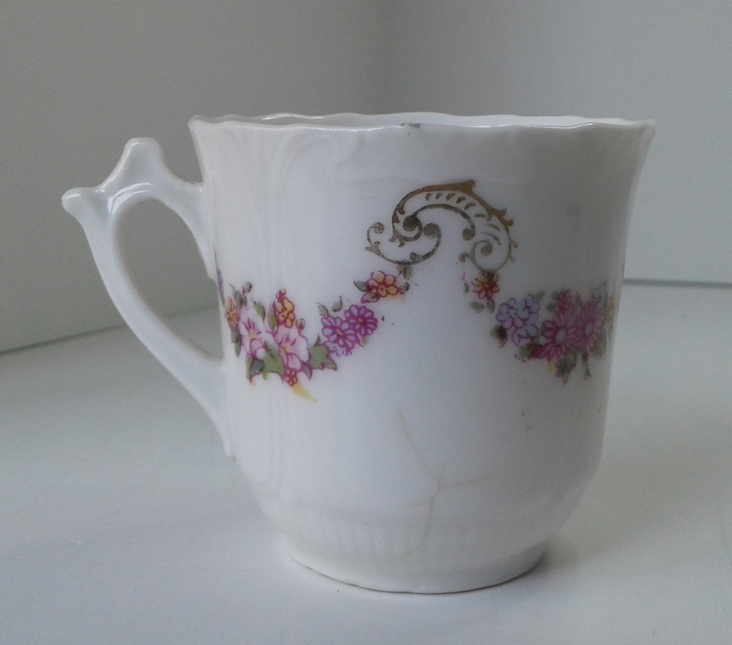 German Floral Swag Demitasse Cup