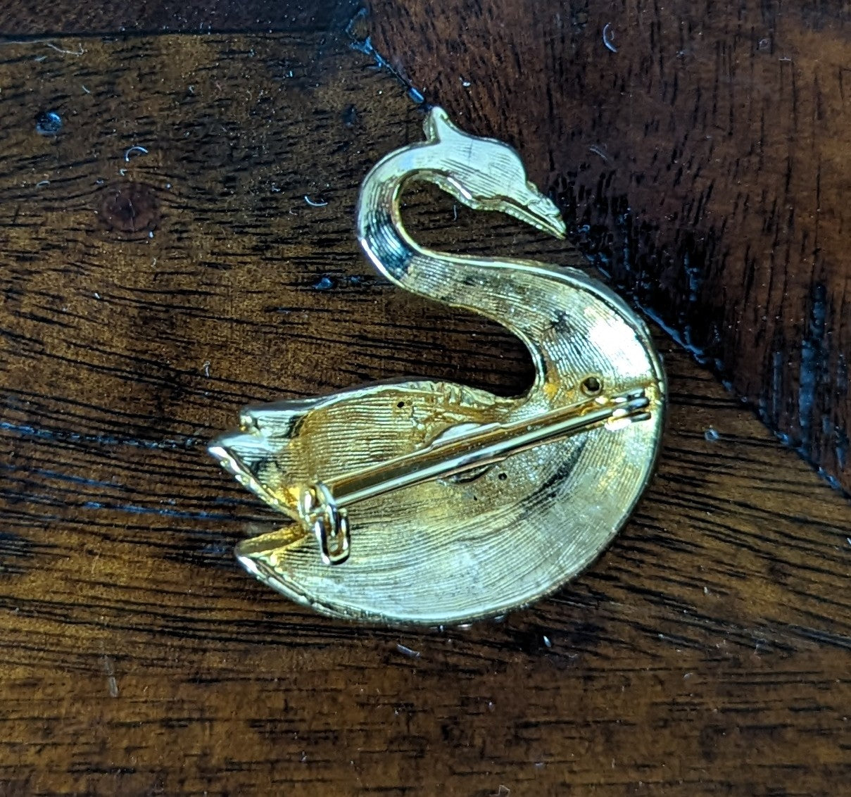 Aurora Borealis Swan Brooch