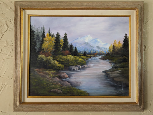 Landscape Oil on Canvas Painting by M. McCarty