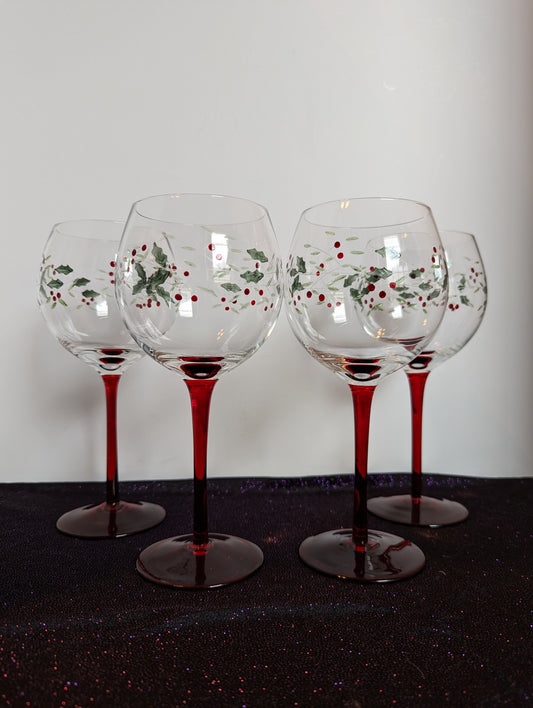 Pfaltzgraff Winterberry Wine Goblets (4)