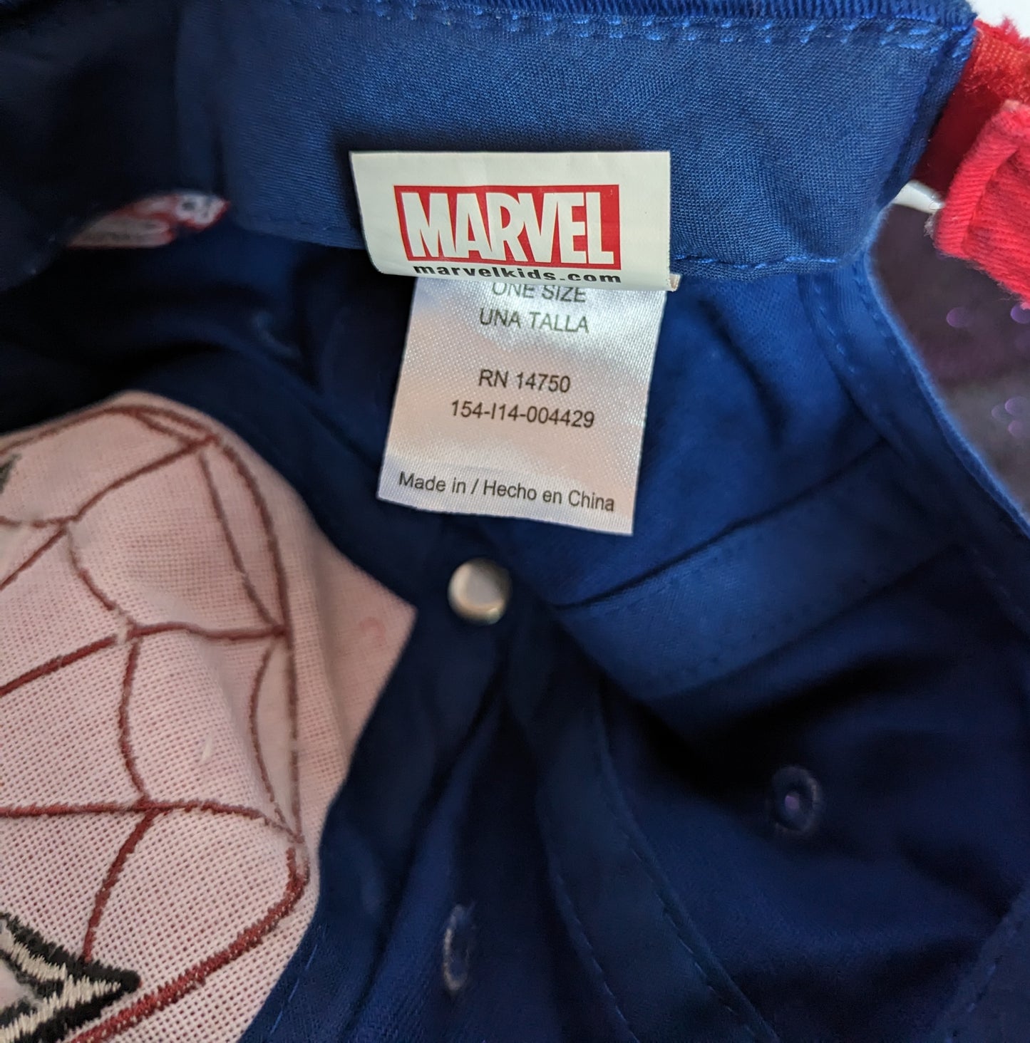 Childs Marvel Spiderman Baseball Cap