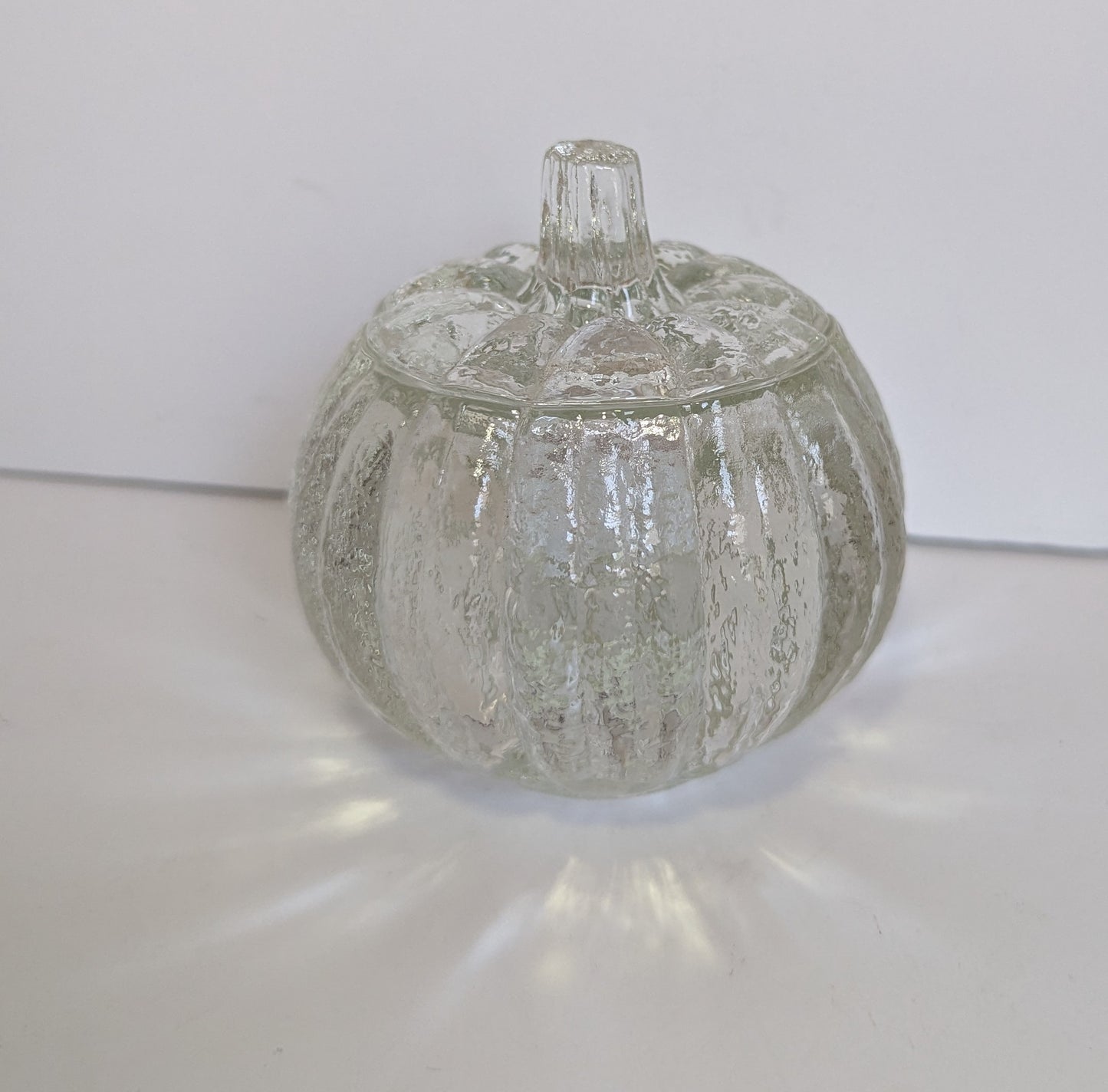 Avon Vintage Crystal Pumpkin Candle Holder