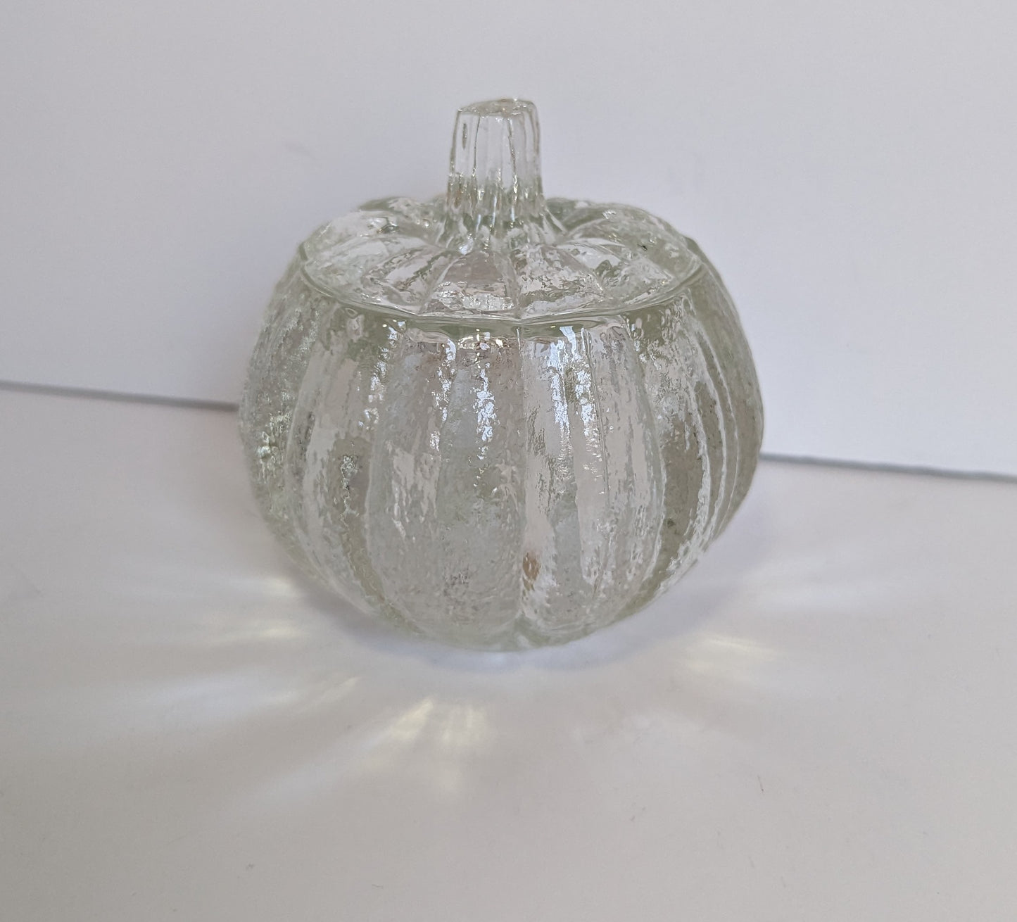 Avon Vintage Crystal Pumpkin Candle Holder