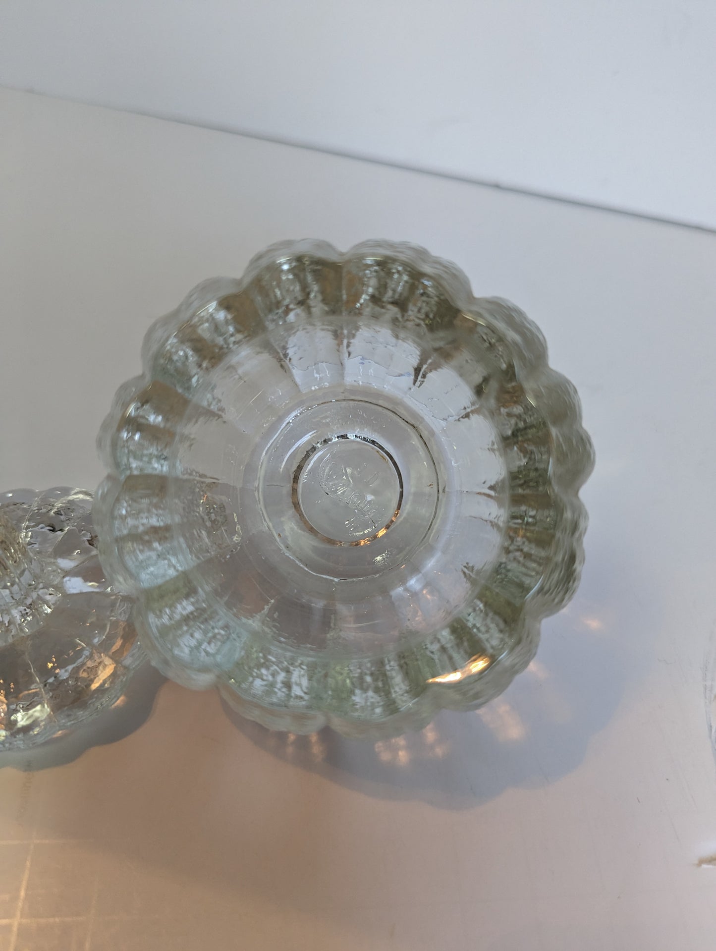 Avon Vintage Crystal Pumpkin Candle Holder