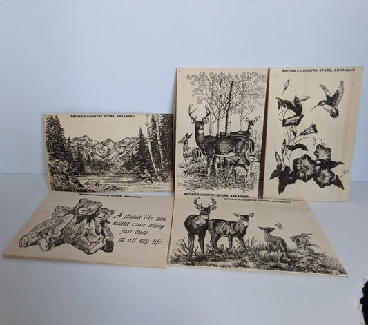 Wooden Collector's Postcards