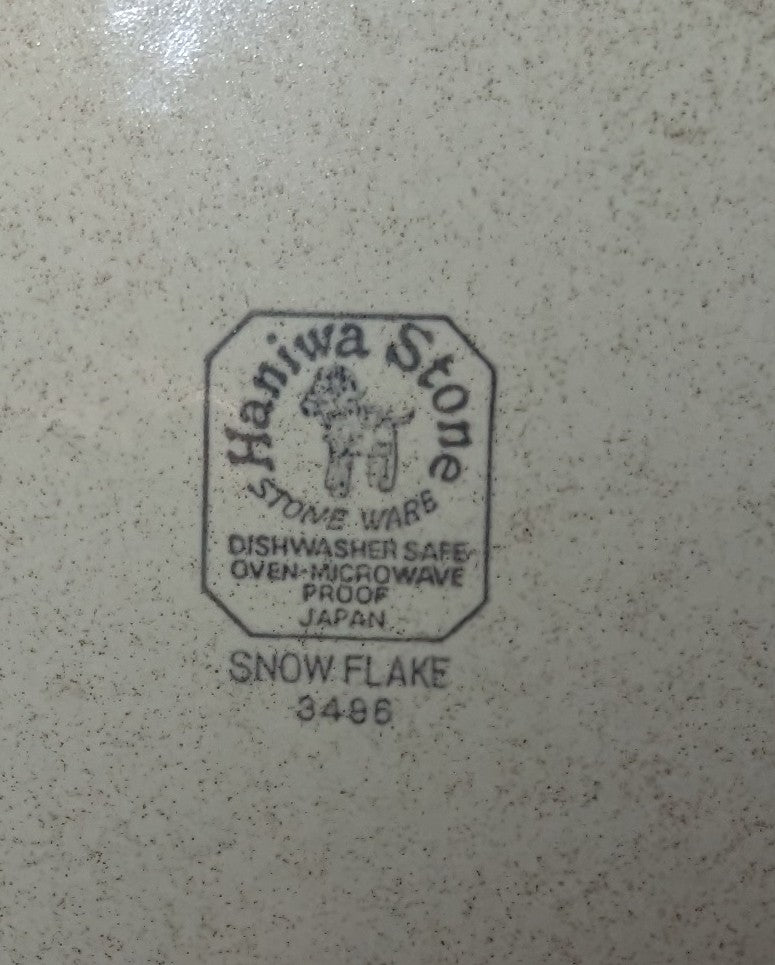 Haniwa Stone Snow Flake 3486 Platter