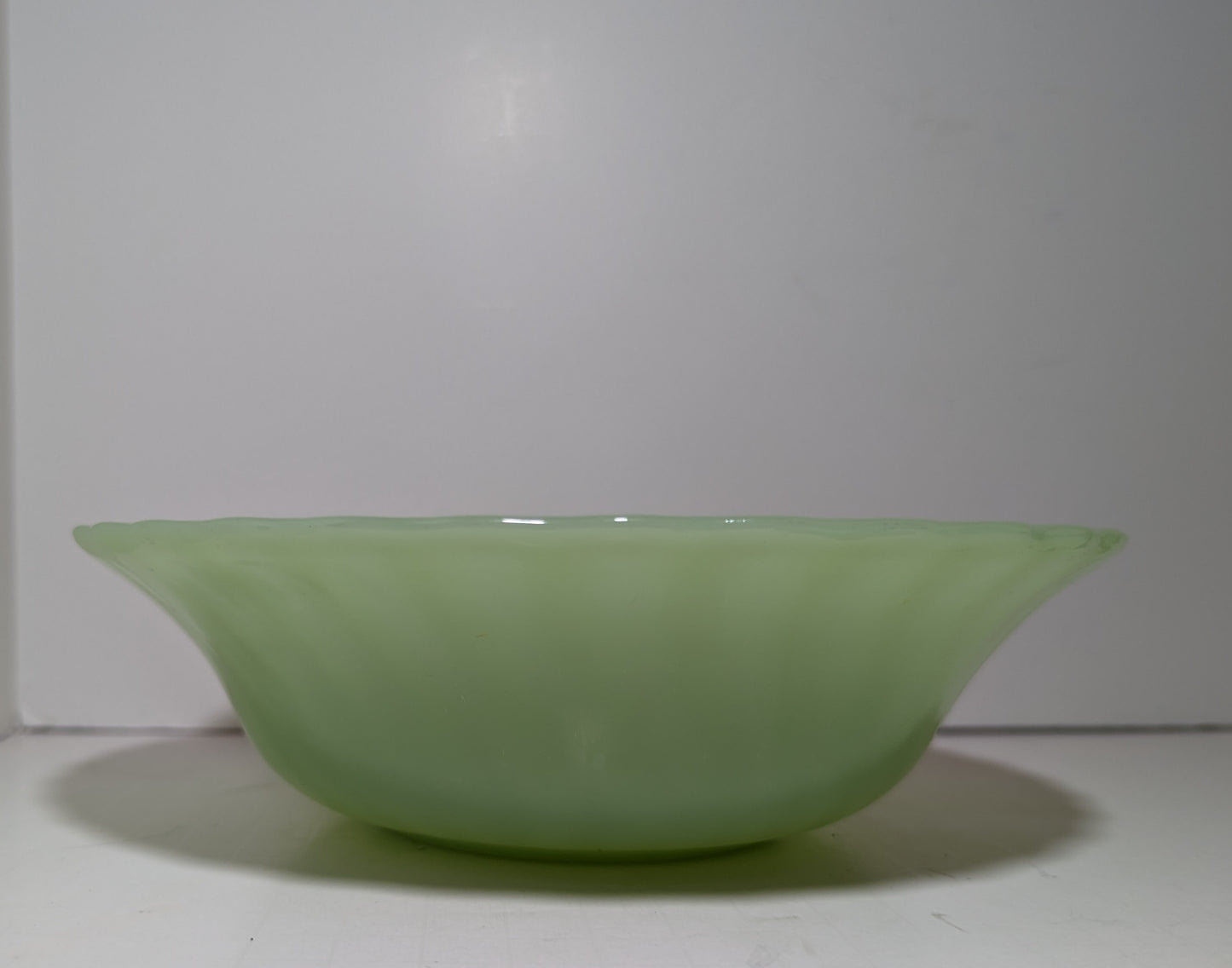 Anchor Hocking Fire King Jade-Ite Shell, Swirl Bowl