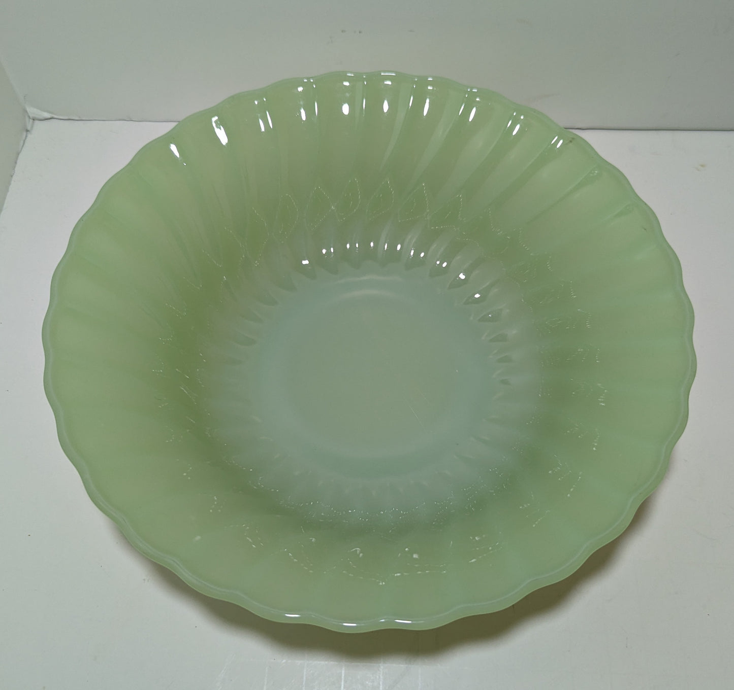 Anchor Hocking Fire King Jade-Ite Shell, Swirl Bowl