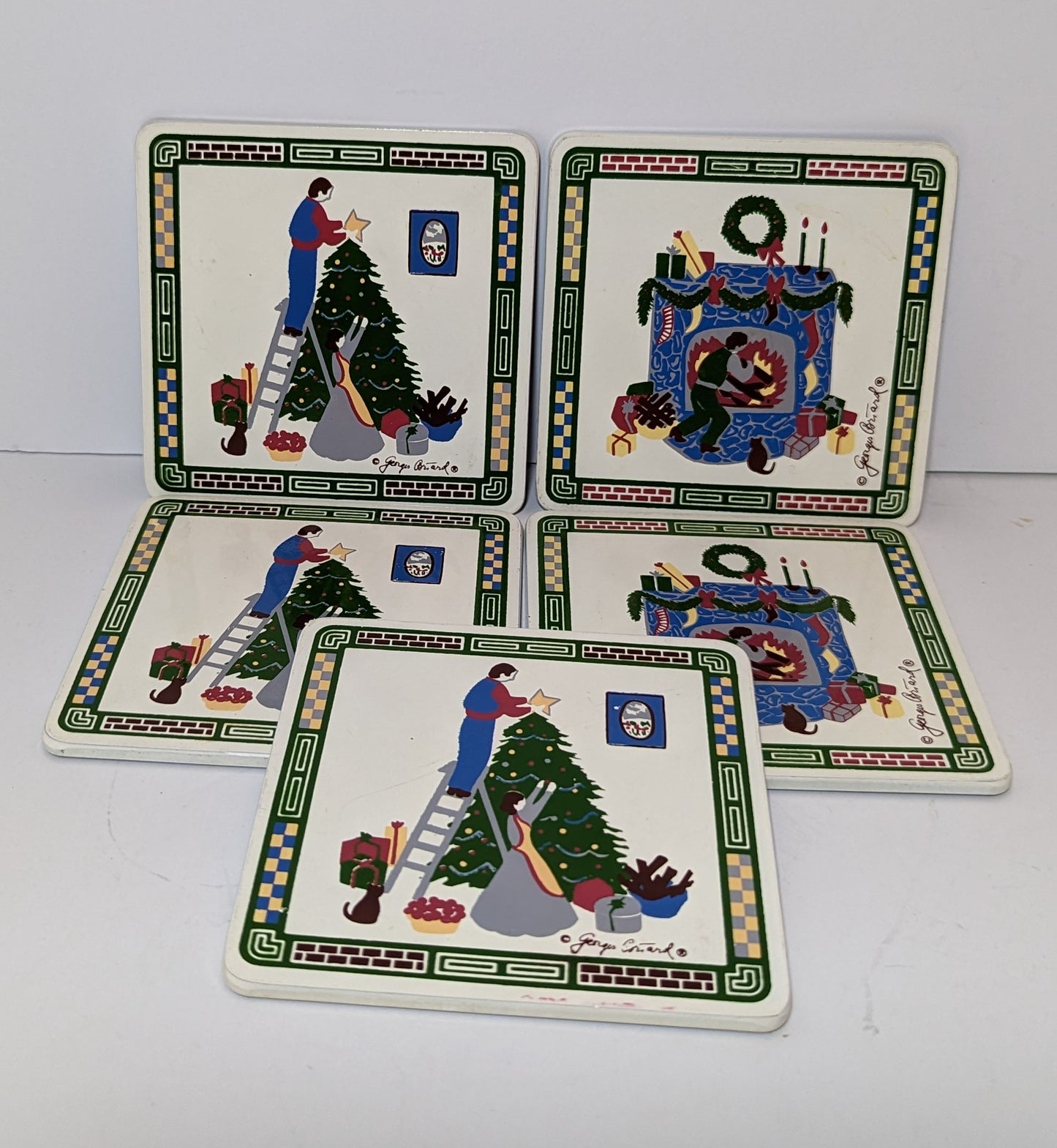 Georges Briard Holiday Coasters (set of 5)