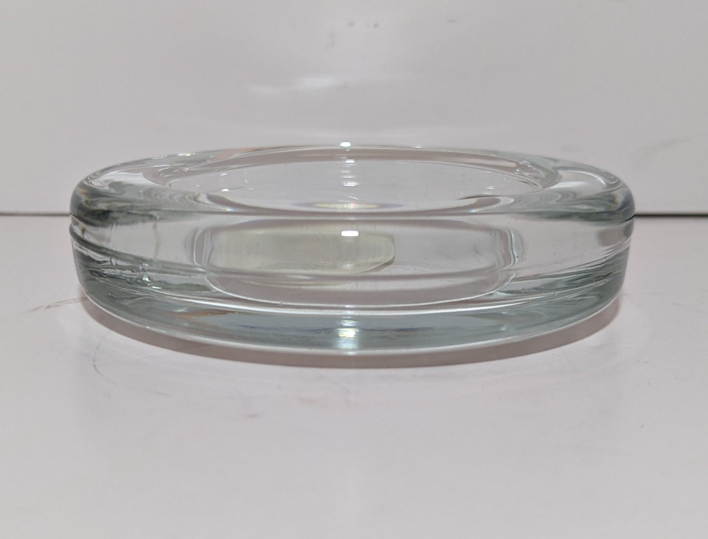 Indiana Glass Crystal Pillar Candle Holder/Trinket Dish