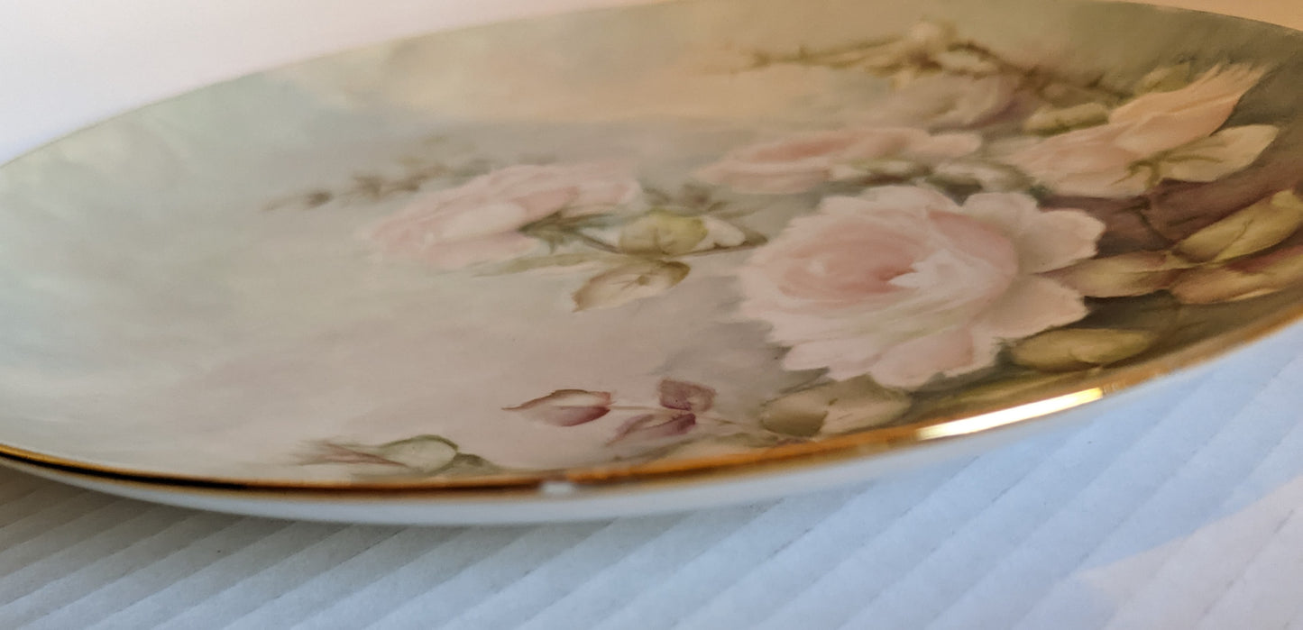 Antique Hand Painted Platter