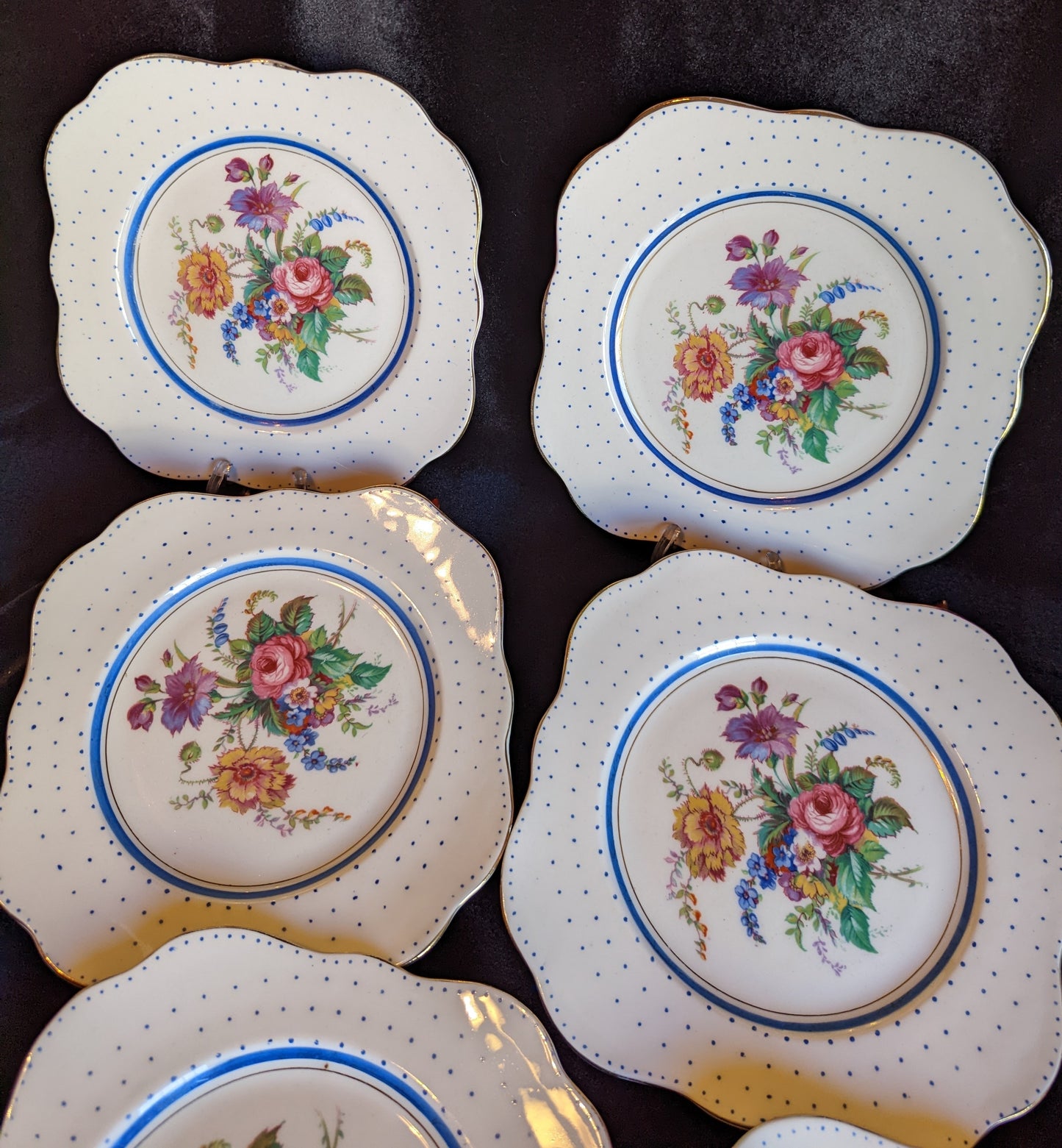 Colclough China Vintage Bread/Butter Plates (6)