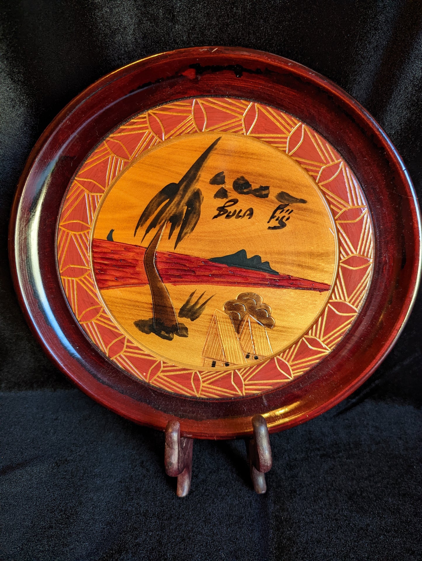 Collector's Figi Wooden Plate