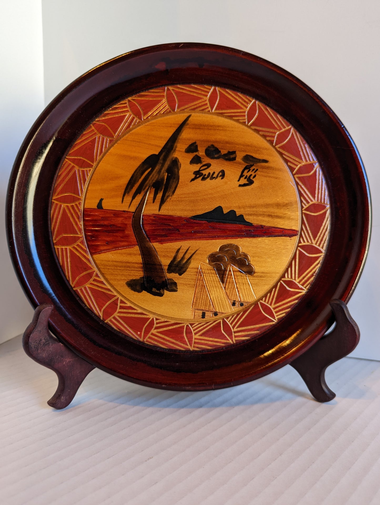 Collector's Figi Wooden Plate