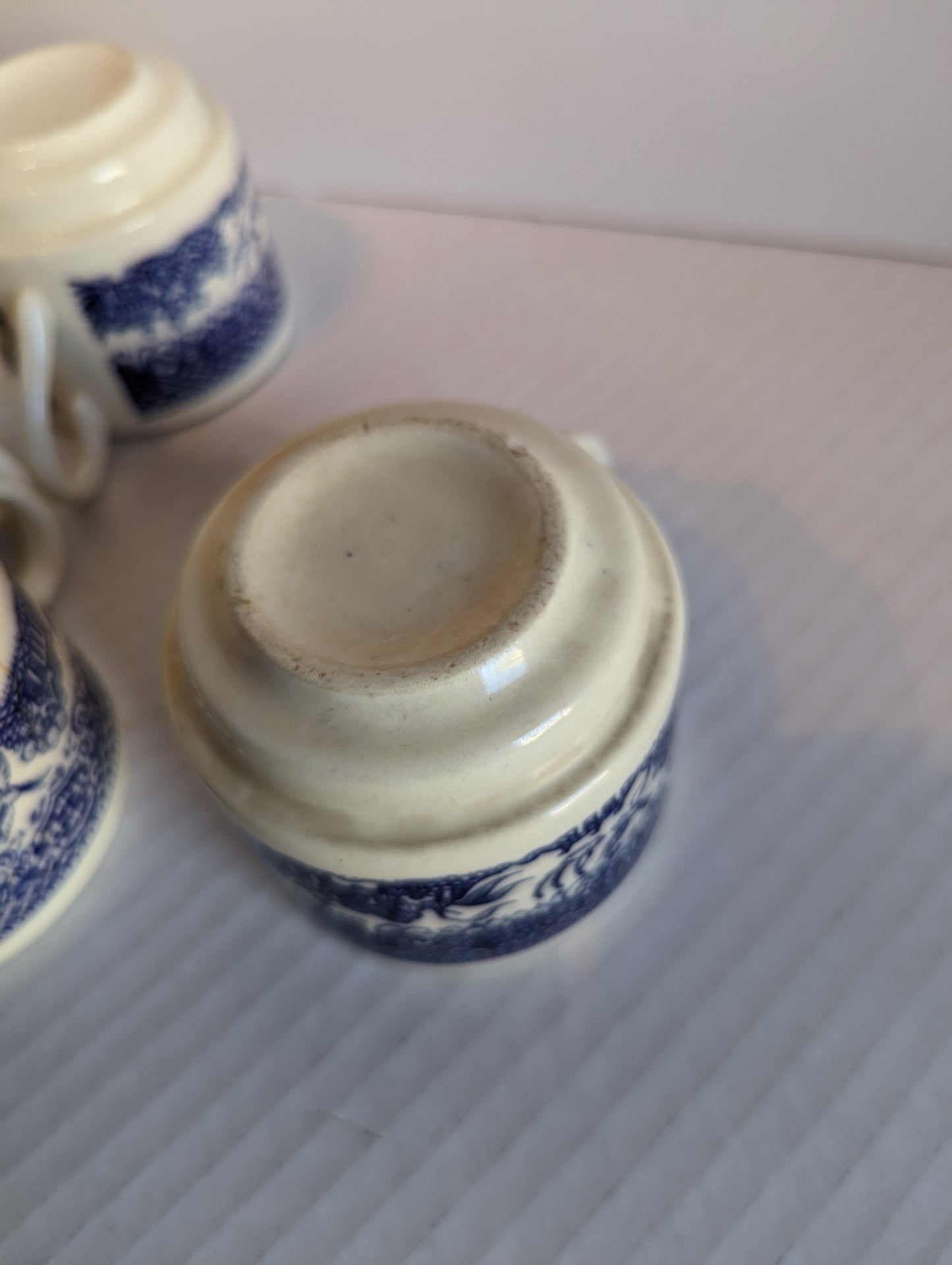 Blue Willow Ironstone Vintage Cups USA