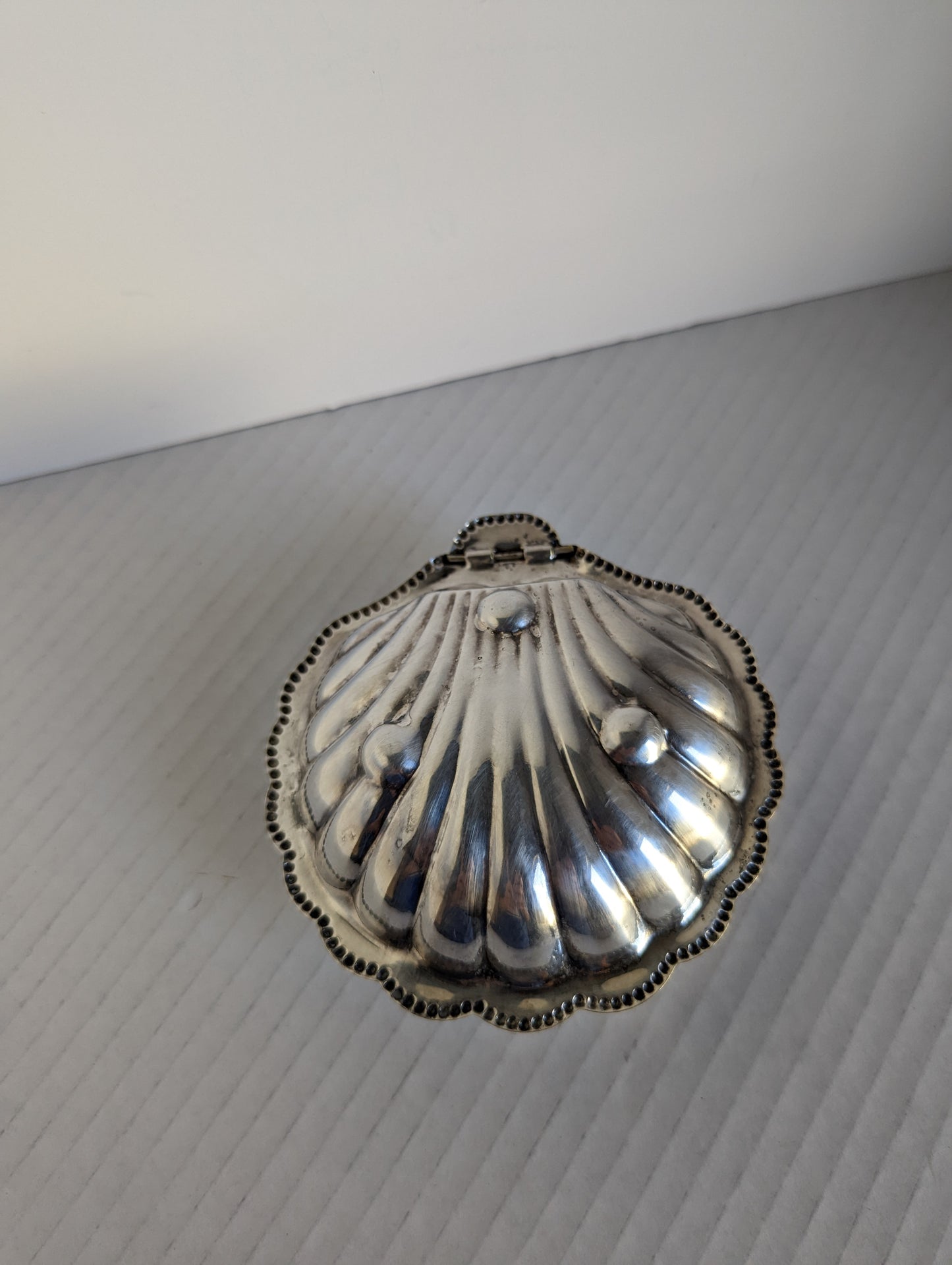 F & JL England Silverplated Antique Shell Dish