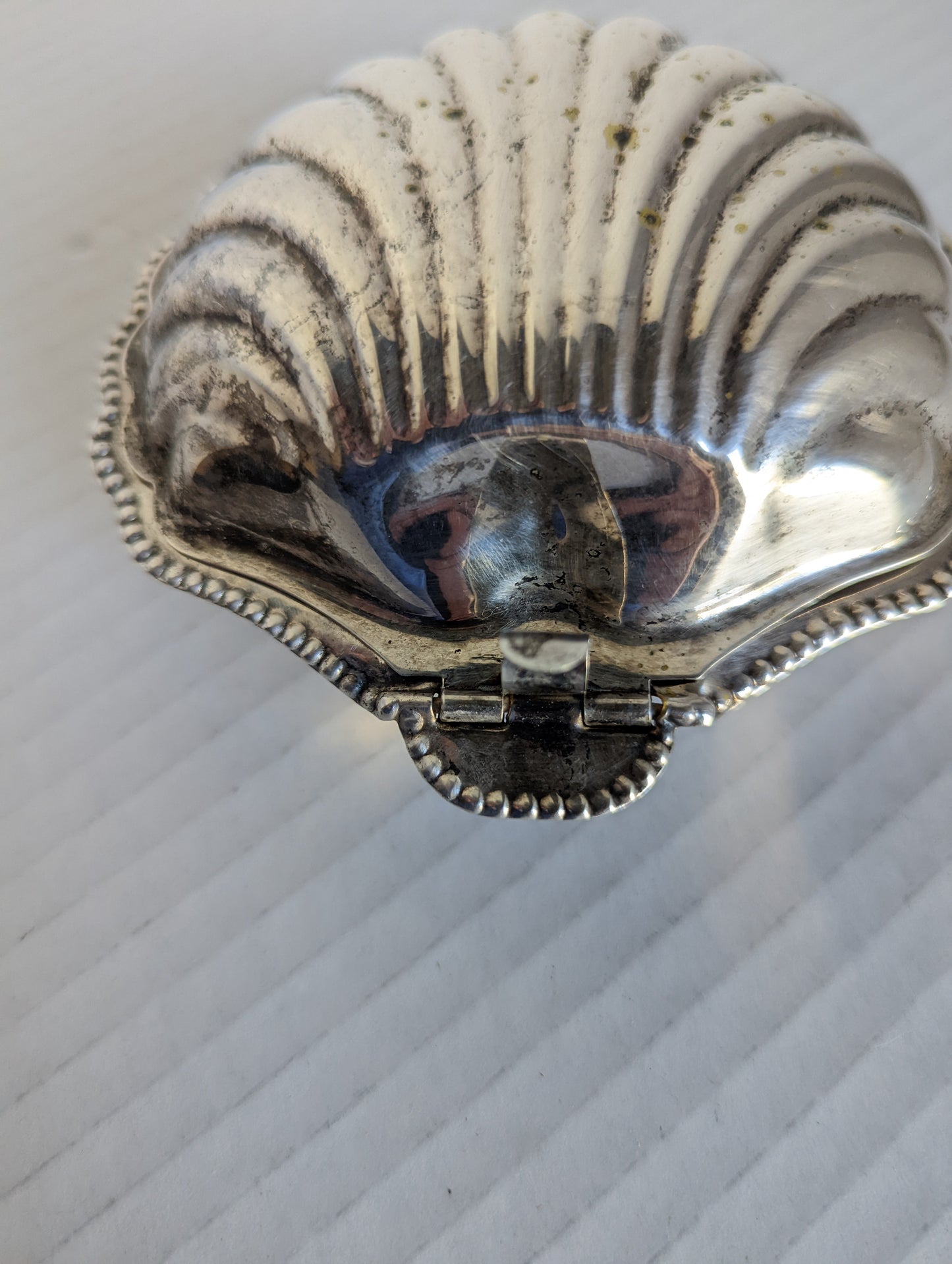 F & JL England Silverplated Antique Shell Dish