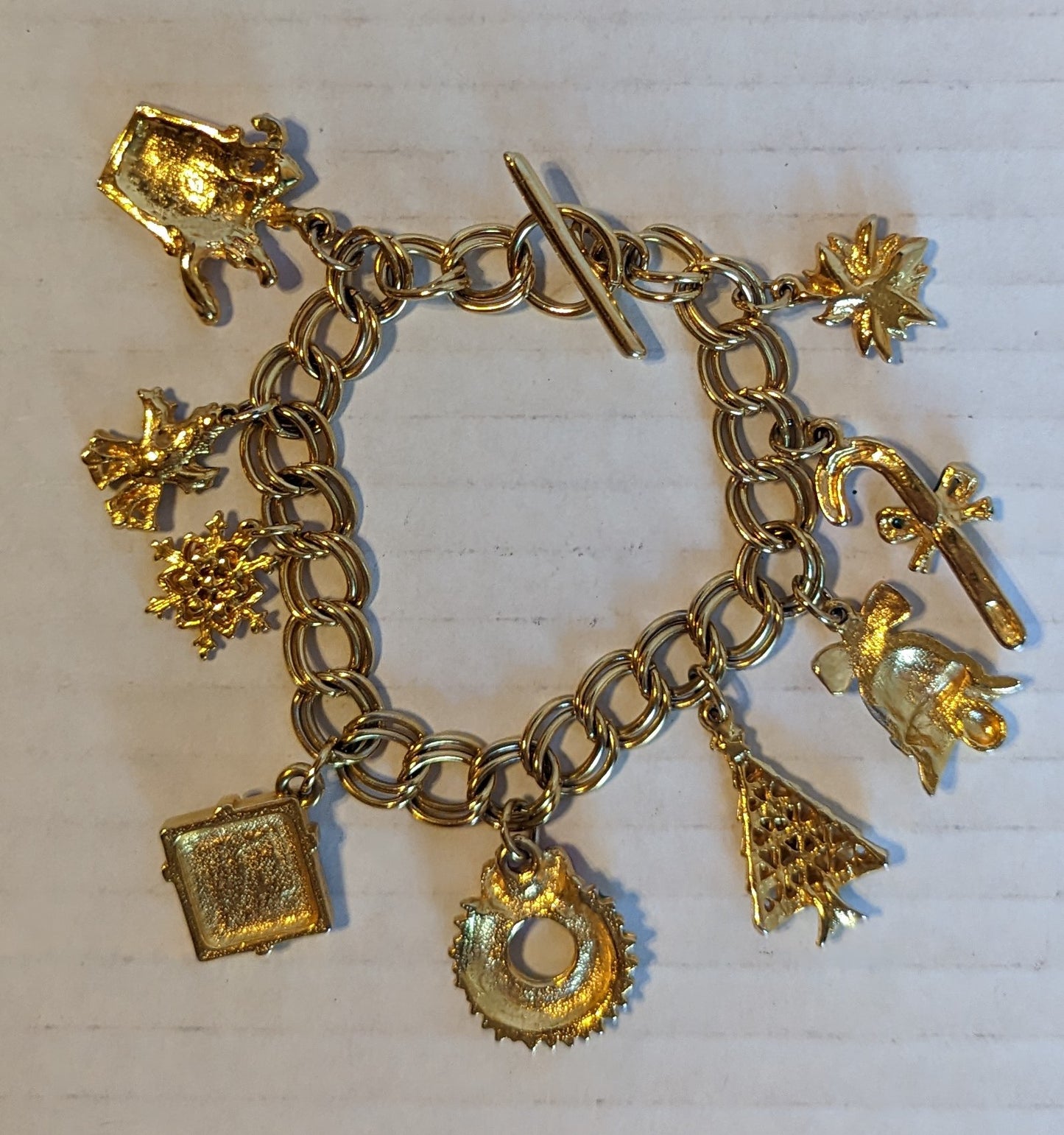 Christmas Charm Bracelet Vintage