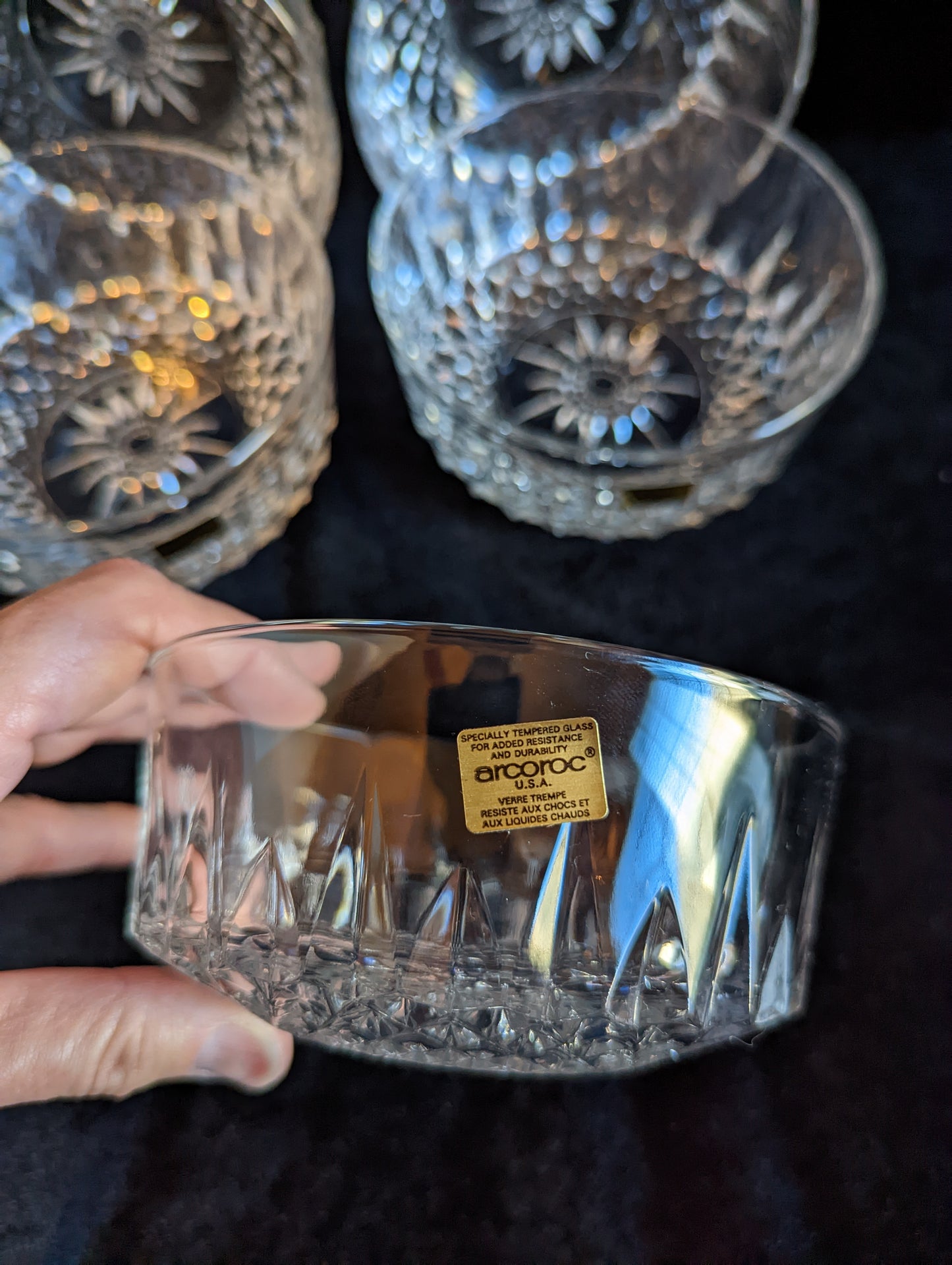 Arcoroc Vintage Crystal Salad/Dessert Bowls (10)