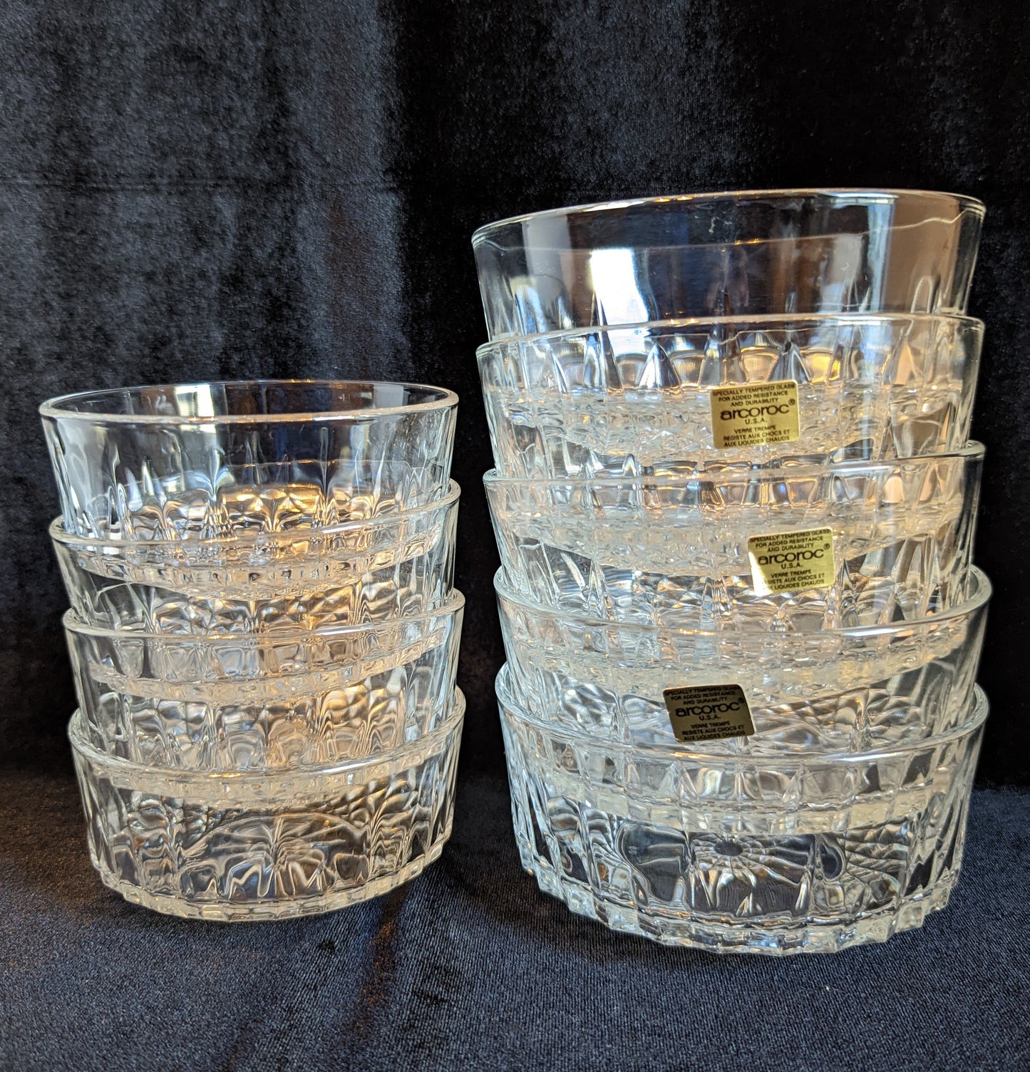 Arcoroc Vintage Crystal Salad/Dessert Bowls (10)