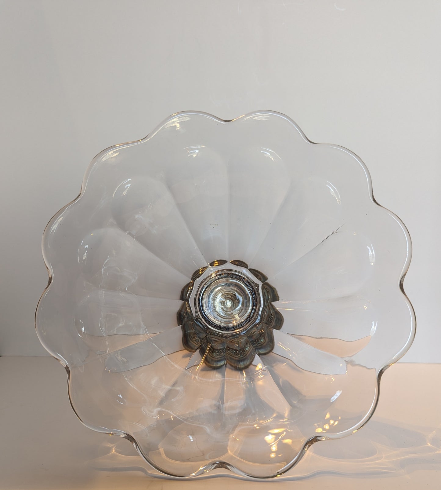 Gorham Glass Compote on Silver Base