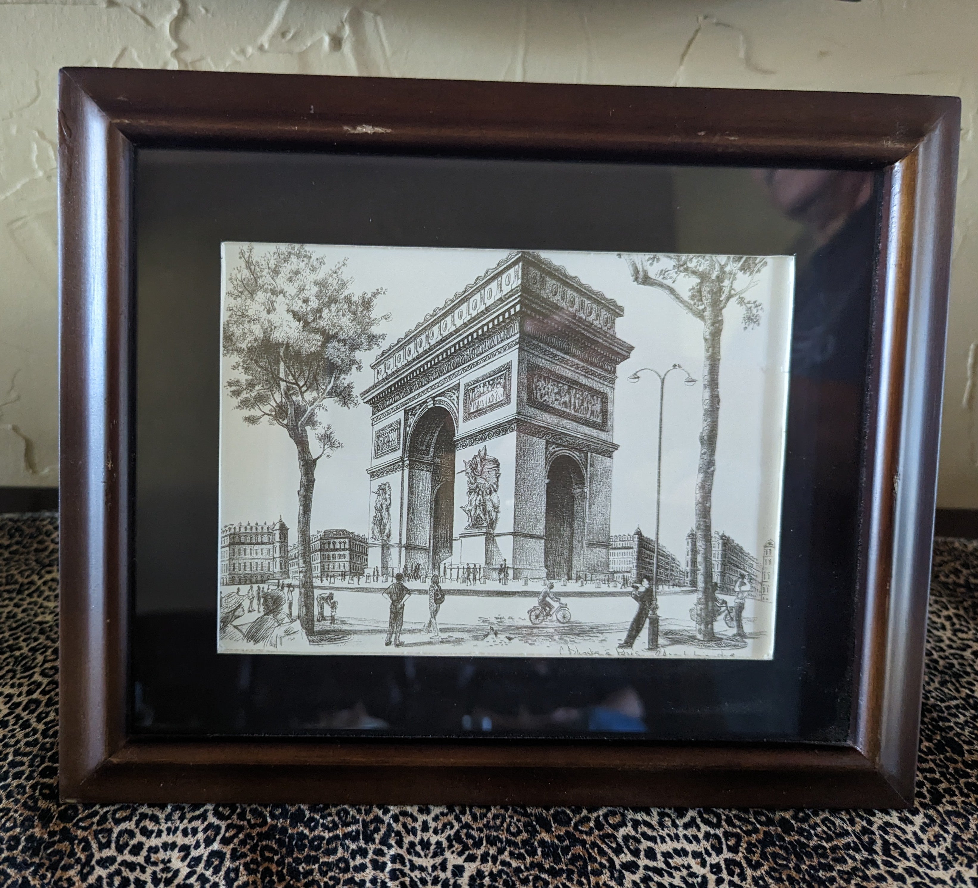 Vintage frame with deals Arc de Triomphe in Paris