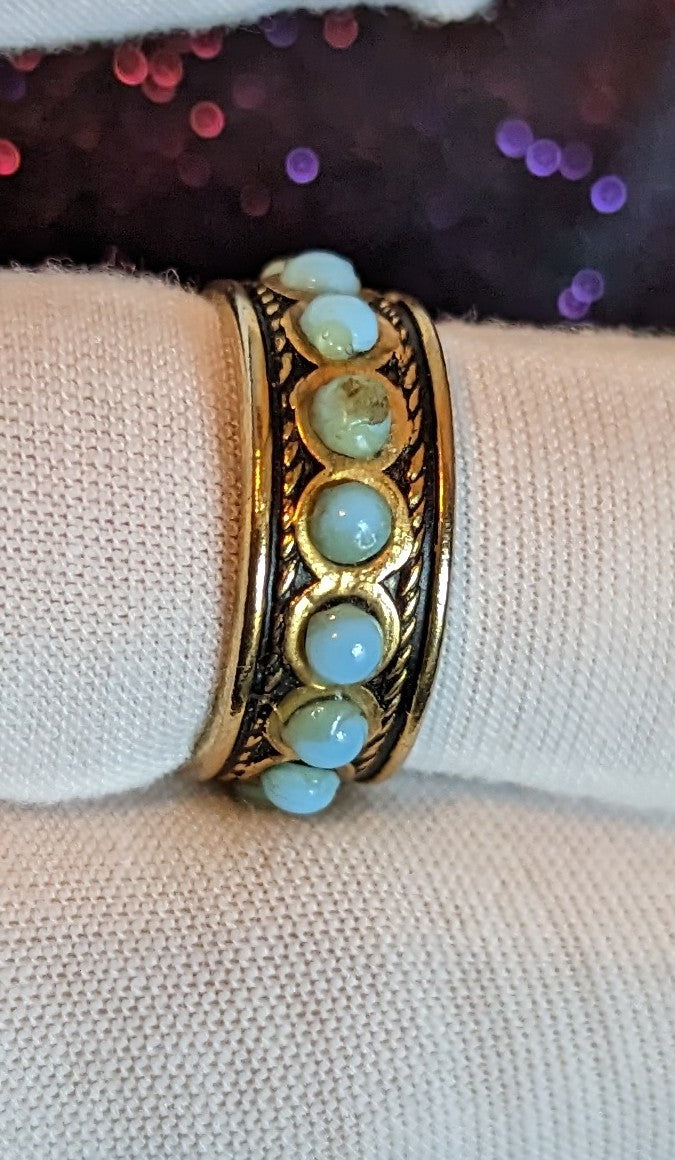 Toe Ring with Turquoise Stones