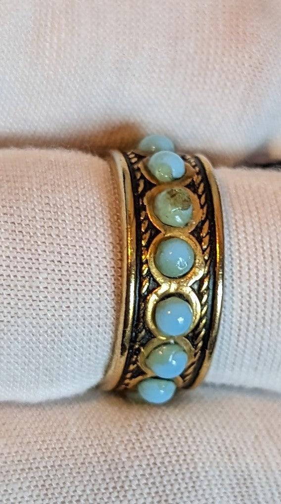 Toe Ring with Turquoise Stones