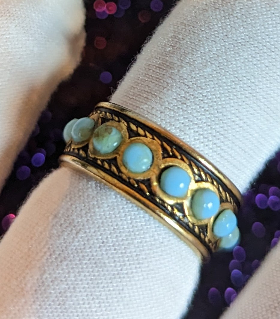 Toe Ring with Turquoise Stones